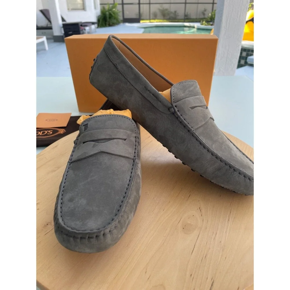 Tod's Men's NEW Mocassino City Gommino XXM0LR0001RE0B408 Suede Loafer Shoe 6.5